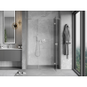 Mexen Mist-H L porte de douche pivotante droite 120 cm, transparent, nickel brossé - 8A5L-120-001-97-00-P