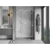 Mexen Mist-H L porte de douche pivotante droite 125 cm, transparent, nickel brossé - 8A5L-125-001-97-00-P