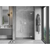 Mexen Mist-H L porte de douche pivotante droite 135 cm, transparente, nickel brossé - 8A5L-135-001-97-00-P