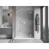 Mexen Mist-H L porte de douche pivotante droite 155 cm, transparente, nickel brossé - 8A5L-155-001-97-00-P