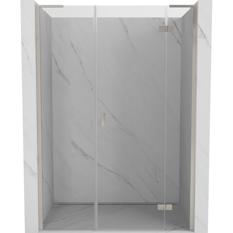 Mexen Mist-H L porte de douche pivotante droite 160 cm, transparente, nickel brossé - 8A5L-160-001-97-00-P