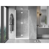 Mexen Mist-F porte de douche pliante gauche 60 cm, transparent, blanc - 8A6-060-000-20-00-L