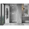 Mexen Mist-F porte de douche pliante gauche 70 cm, transparent, blanc - 8A6-070-000-20-00-L