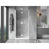 Mexen Mist-F porte de douche pliante gauche 95 cm, transparente, blanche - 8A6-095-000-20-00-L