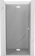 Mexen Mist-F porte de douche pliante gauche 100 cm, transparente, blanche - 8A6-100-000-20-00-L