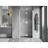 Mexen Mist-F porte de douche pliante droite 75 cm, transparent, blanc - 8A6-075-000-20-00-P