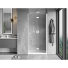 Mexen Mist-F portes de douche pliantes droites 95 cm, transparentes, blanches - 8A6-095-000-20-00-P