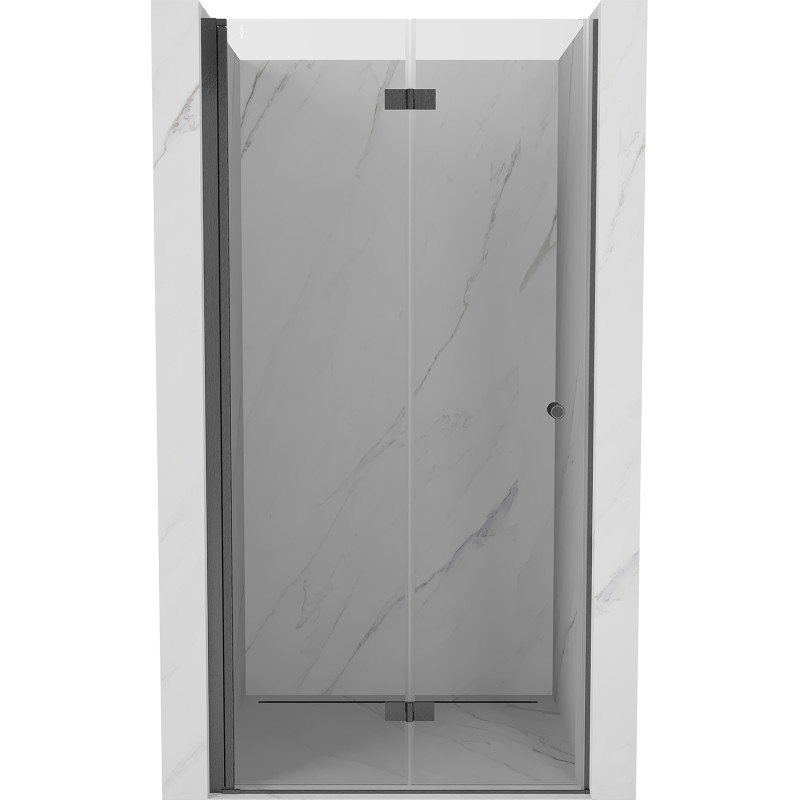 Mexen Mist-F porte de douche pliante gauche 75 cm, transparente, gris canon brossé - 8A6-075-000-66-00-L