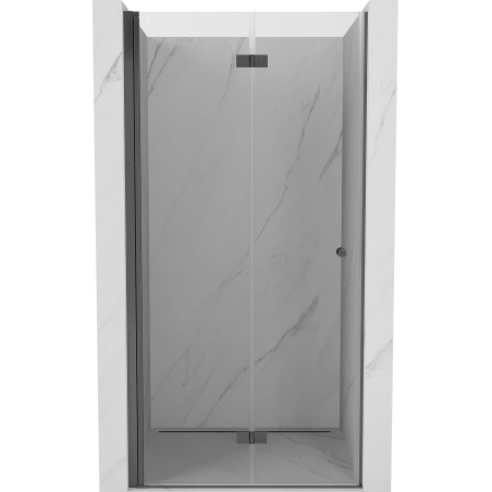 Mexen Mist-F porte de douche pliante gauche 95 cm, transparent, gris canon brossé - 8A6-095-000-66-00-L