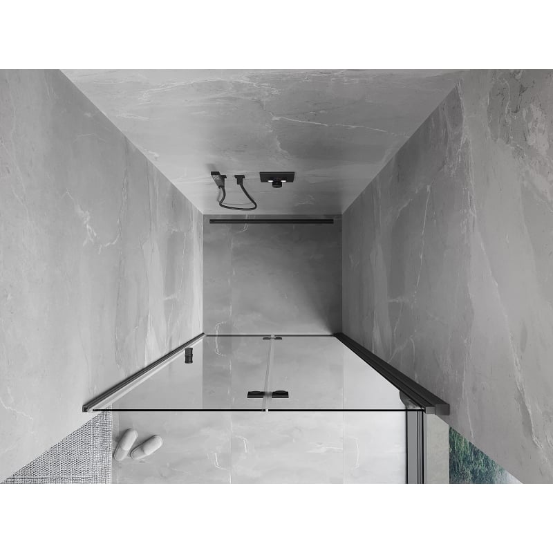 Mexen Mist-F porte de douche pliante droite 75 cm, transparent, gris canon brossé - 8A6-075-000-66-00-P