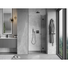 Mexen Mist-F porte de douche pliante droite 80 cm, transparent, gris pistolet brossé - 8A6-080-000-66-00-P
