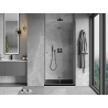 Mexen Mist-F portes de douche pliantes droites 85 cm, transparent, gris fusil brossé - 8A6-085-000-66-00-P