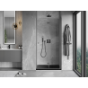 Mexen Mist-F portes de douche pliantes à droite 105 cm, transparent, gris canon brossé - 8A6-105-000-66-00-P