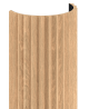 Mexen Ovalo 01 lames murales rainurées flexibles 280 x 36 cm, placage technique, Chêne Blanchi - S130-280-01-040
