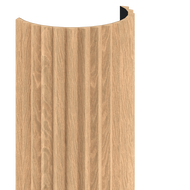 Mexen Ovalo 01 lames murales rainurées flexibles 280 x 36 cm, placage technique, Chêne Blanchi - S130-280-01-040