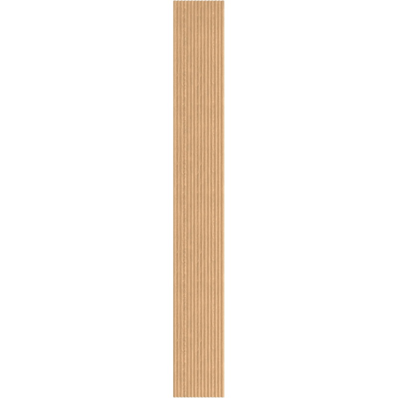 Mexen Ovalo 01 lames murales rainurées flexibles 280 x 36 cm, placage technique, Chêne Blanchi - S130-280-01-040