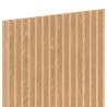 Mexen Ovalo 01 lames murales rainurées flexibles 280 x 36 cm, placage technique, Chêne Blanchi - S130-280-01-040