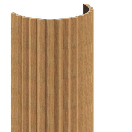 Mexen Ovalo 01 lames murales rainurées flexibles 280 x 36 cm, placage technique, Chêne Classique - S130-280-01-041