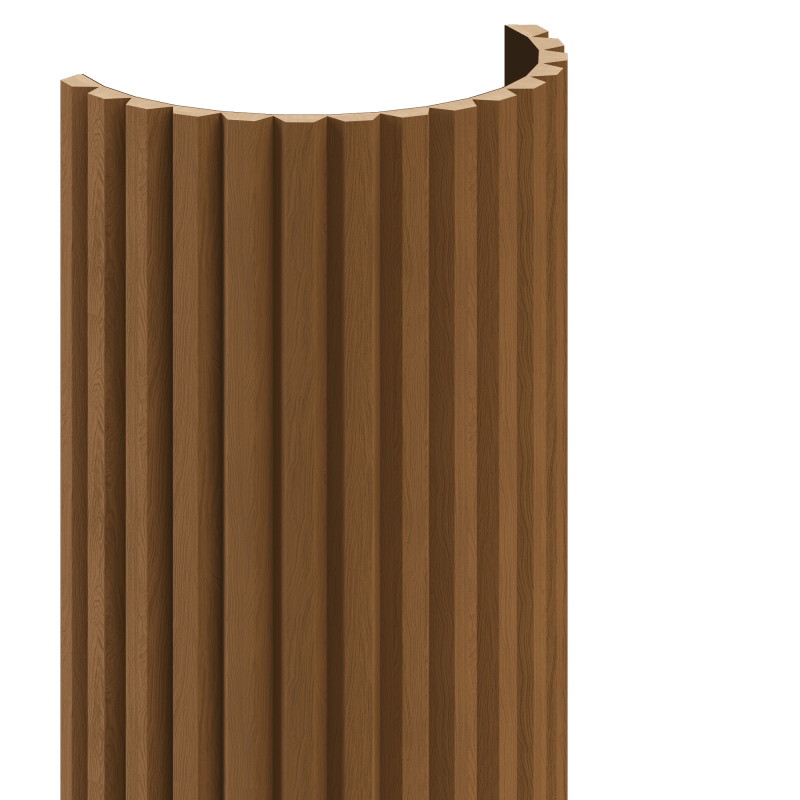 Mexen Ovalo 01 lames murales rainurées flexibles 280 x 36 cm, placage technique, Chêne Naturel - S130-280-01-042