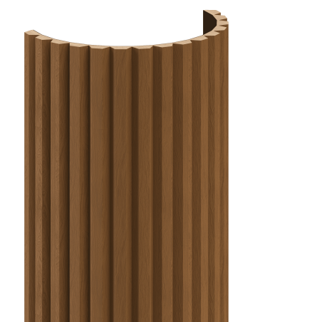 Mexen Ovalo 01 lames murales rainurées flexibles 280 x 36 cm, placage technique, Chêne Naturel - S130-280-01-042