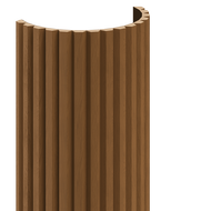 Mexen Ovalo 01 lames murales rainurées flexibles 280 x 36 cm, placage technique, Chêne Naturel - S130-280-01-042