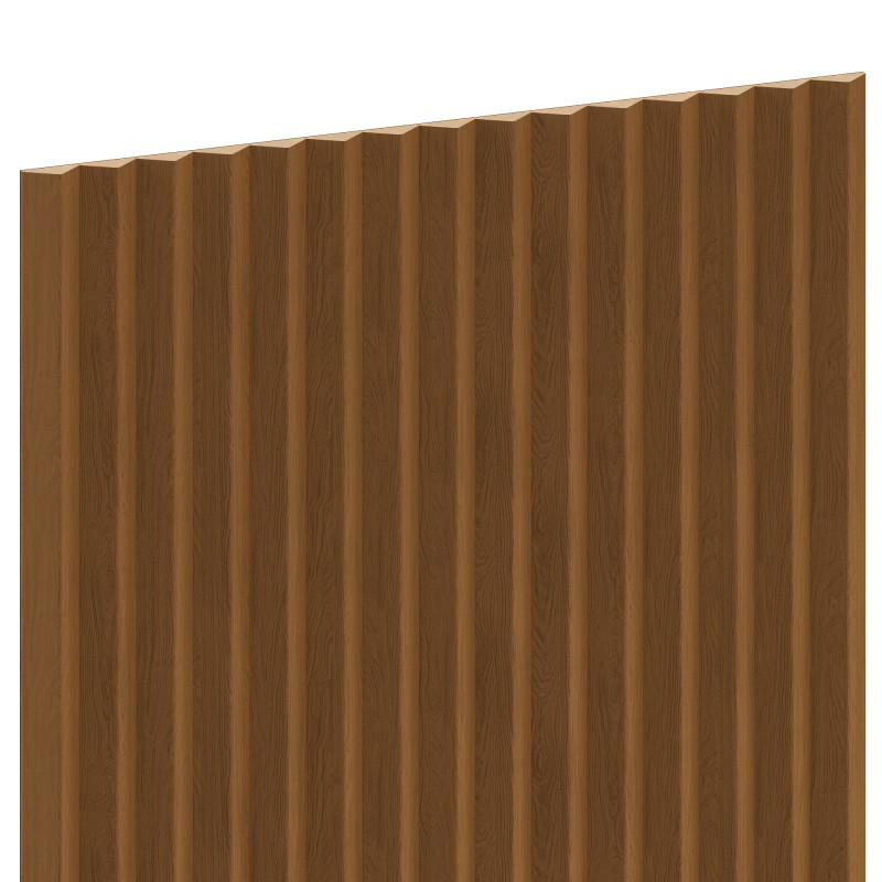 Mexen Ovalo 01 lames murales rainurées flexibles 280 x 36 cm, placage technique, Chêne Naturel - S130-280-01-042
