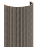 Mexen Ovalo 01 lameaux murales rainurées flexibles 280 x 36 cm, placage technique, Chêne Gris - S130-280-01-043