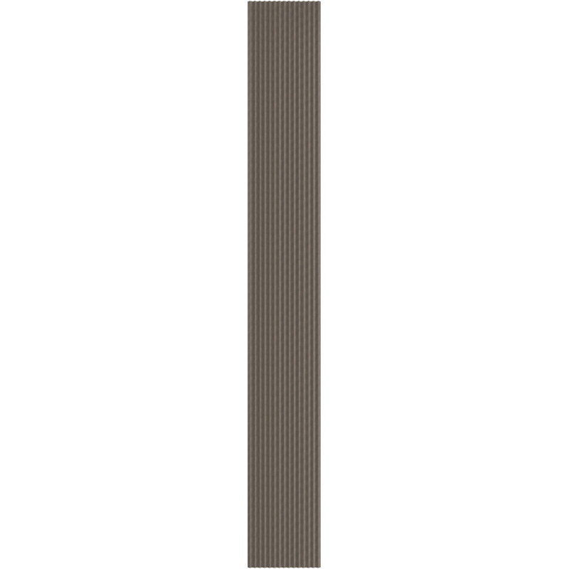Mexen Ovalo 01 lameaux murales rainurées flexibles 280 x 36 cm, placage technique, Chêne Gris - S130-280-01-043