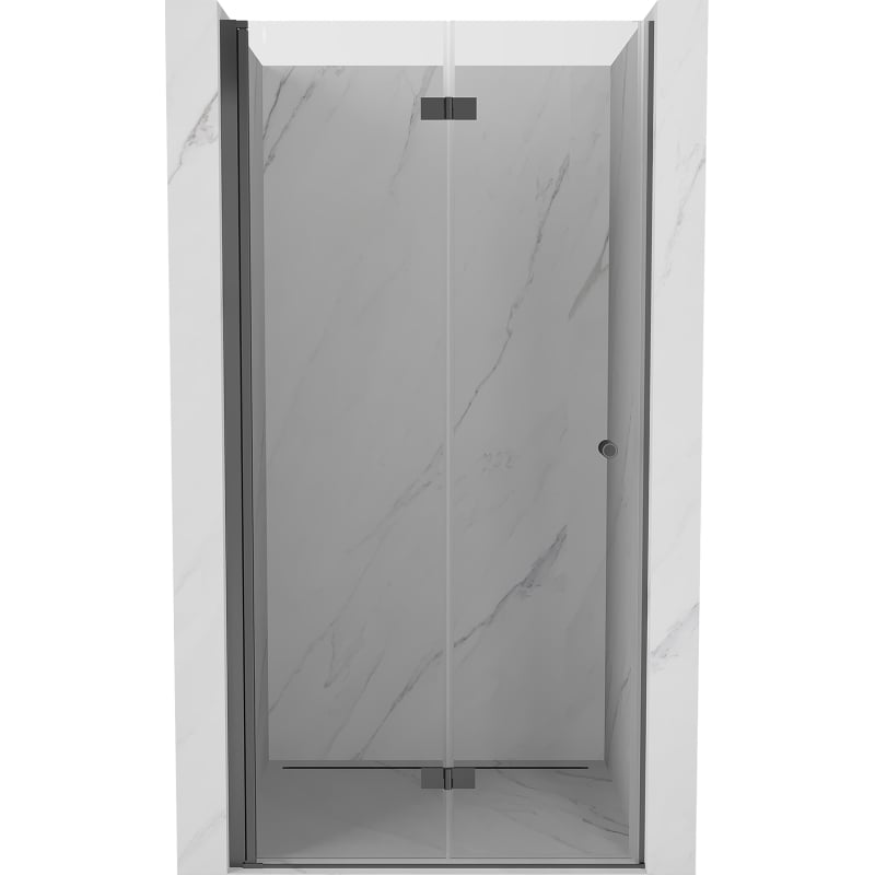 Mexen Mist-F porte de douche pliante gauche 65 cm, transparent, métal gun - 8A6-065-000-95-00-L