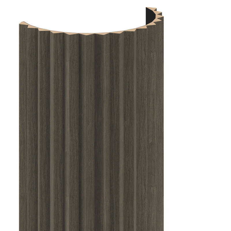 Mexen Ovalo 01 lames murales rainurées flexibles 280 x 36 cm, placage technique, Chêne Mocca - S130-280-01-045