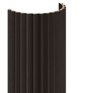 Mexen Ovalo 01 lames murales rainurées flexibles 280 x 36 cm, placage technique, Chêne Noir - S130-280-01-046