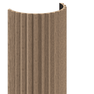 Mexen Ovalo 01 lamelles murales rainurées flexibles 280 x 36 cm, placage technique, Noyer Clair - S130-280-01-047