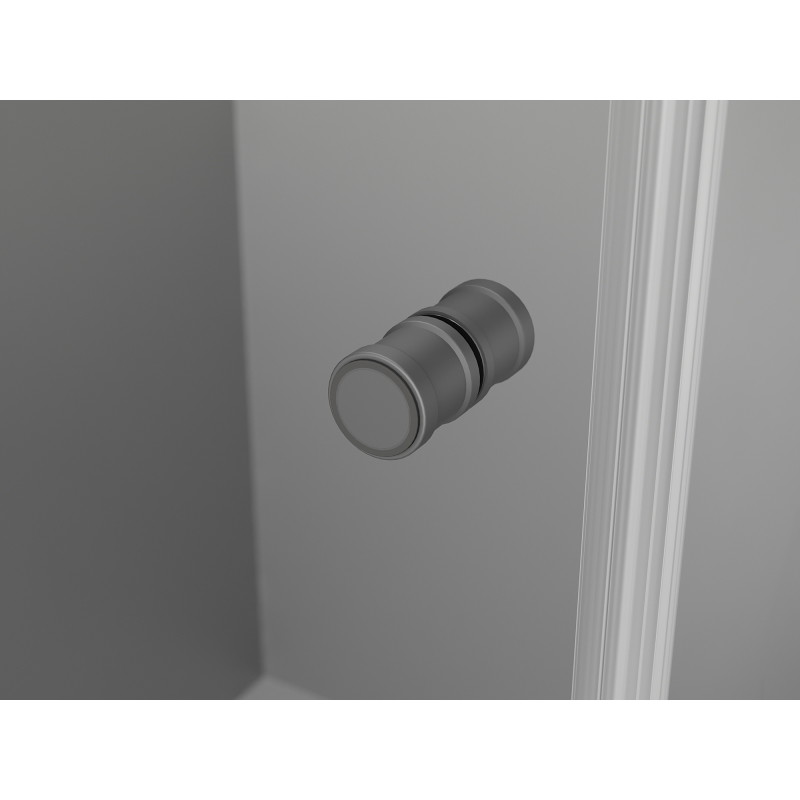 Mexen Mist-F porte de douche pliante gauche 80 cm, transparente, métal fusil - 8A6-080-000-95-00-L