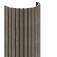 Mexen Ovalo 02 lames murales rainurées flexibles 280 x 36 cm, placage technique, Chêne Gris - S130-280-02-043