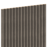 Mexen Ovalo 02 lames murales rainurées flexibles 280 x 36 cm, placage technique, Chêne Gris - S130-280-02-043