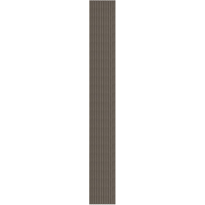 Mexen Ovalo 02 lames murales rainurées flexibles 280 x 36 cm, placage technique, Chêne Gris - S130-280-02-043