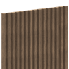 Mexen Ovalo 02 lamelles murales rainurées flexibles 280 x 36 cm, placage technique, Noyer Foncé - S130-280-02-044