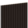 Mexen Ovalo 02 lames murales rainurées flexibles 280 x 36 cm, placage technique, Chêne Noir - S130-280-02-046