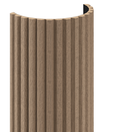 Mexen Ovalo 02 Lames murales rainurées flexibles 280 x 36 cm, placage technique, Noix Clair - S130-280-02-047