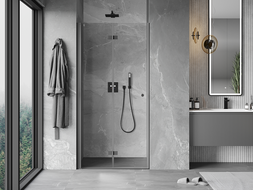 Mexen Mist-F porte de douche pliante gauche 105 cm, transparent, gun metal - 8A6-105-000-95-00-L