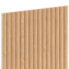 Mexen Ovalo 03 lamelles murales rainurées flexibles 280 x 36 cm, placage technique, Chêne blanchi - S130-280-03-040