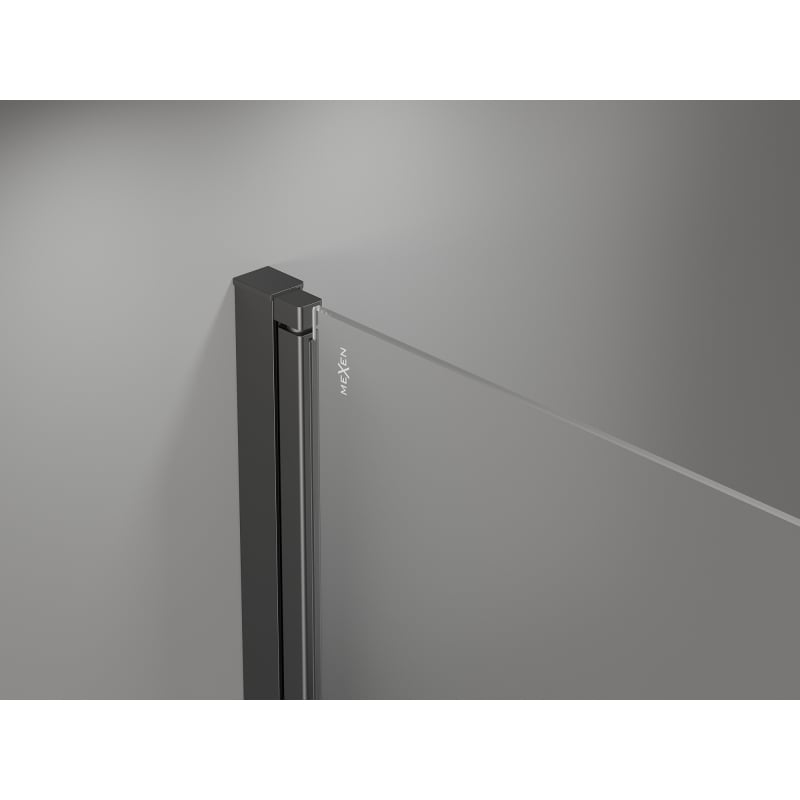 Mexen Mist-F porte de douche pliante droite 60 cm, transparent, gun metal - 8A6-060-000-95-00-P