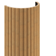 Mexen Ovalo 03 lamelles murales rainurées flexibles 280 x 36 cm, placage technique, Chêne Classique - S130-280-03-041