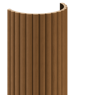 Mexen Ovalo 03 lames murales rainurées flexibles 280 x 36 cm, placage technique, Chêne Naturel - S130-280-03-042