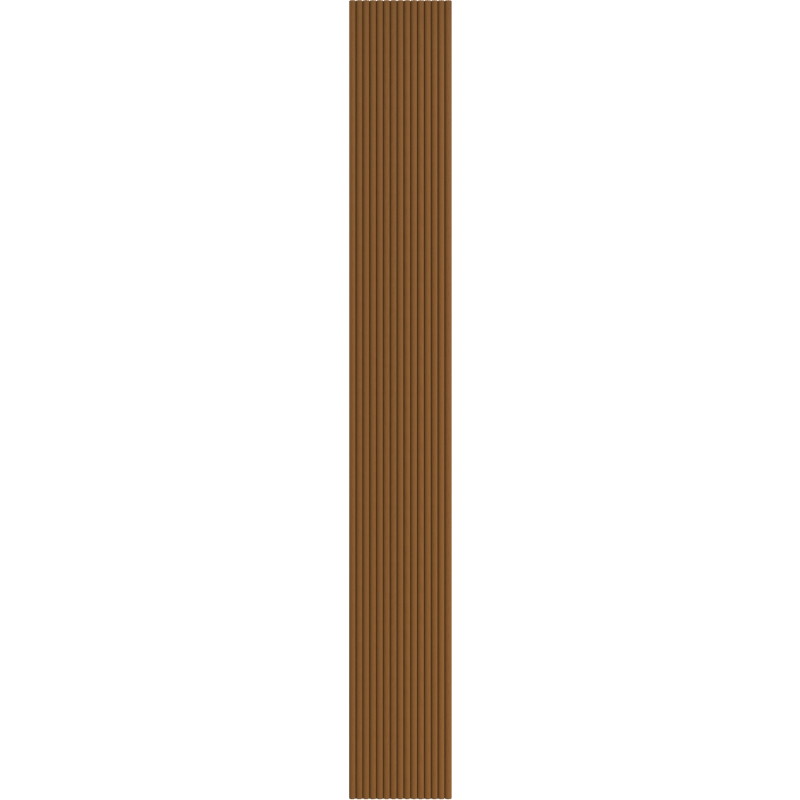 Mexen Ovalo 03 lames murales rainurées flexibles 280 x 36 cm, placage technique, Chêne Naturel - S130-280-03-042