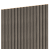 Mexen Ovalo 03 lattes murales rainurées flexibles 280 x 36 cm, placage technique, Chêne Gris - S130-280-03-043
