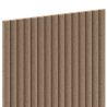 Mexen Ovalo 03 lames murales rainurées flexibles 280 x 36 cm, placage technique, Noyer Clair - S130-280-03-047