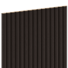Mexen Ovalo 03 lamelles murales rainurées flexibles 280 x 36 cm, placage technique, Chêne Noir - S130-280-03-046