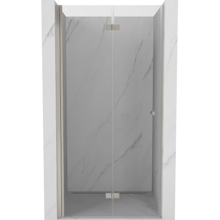 Mexen Mist-F porte de douche pliante gauche 95 cm, transparent, nickel brossé - 8A6-095-000-97-00-L