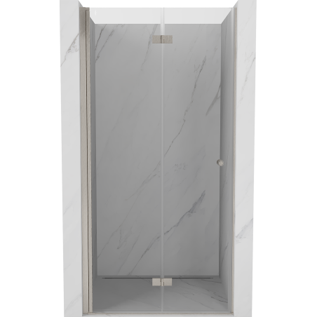 Mexen Mist-F porte de douche pliante gauche 120 cm, transparent, nickel brossé - 8A6-120-000-97-00-L